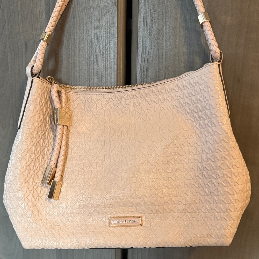 Michael Kors Blush Textured Shoulder Bag